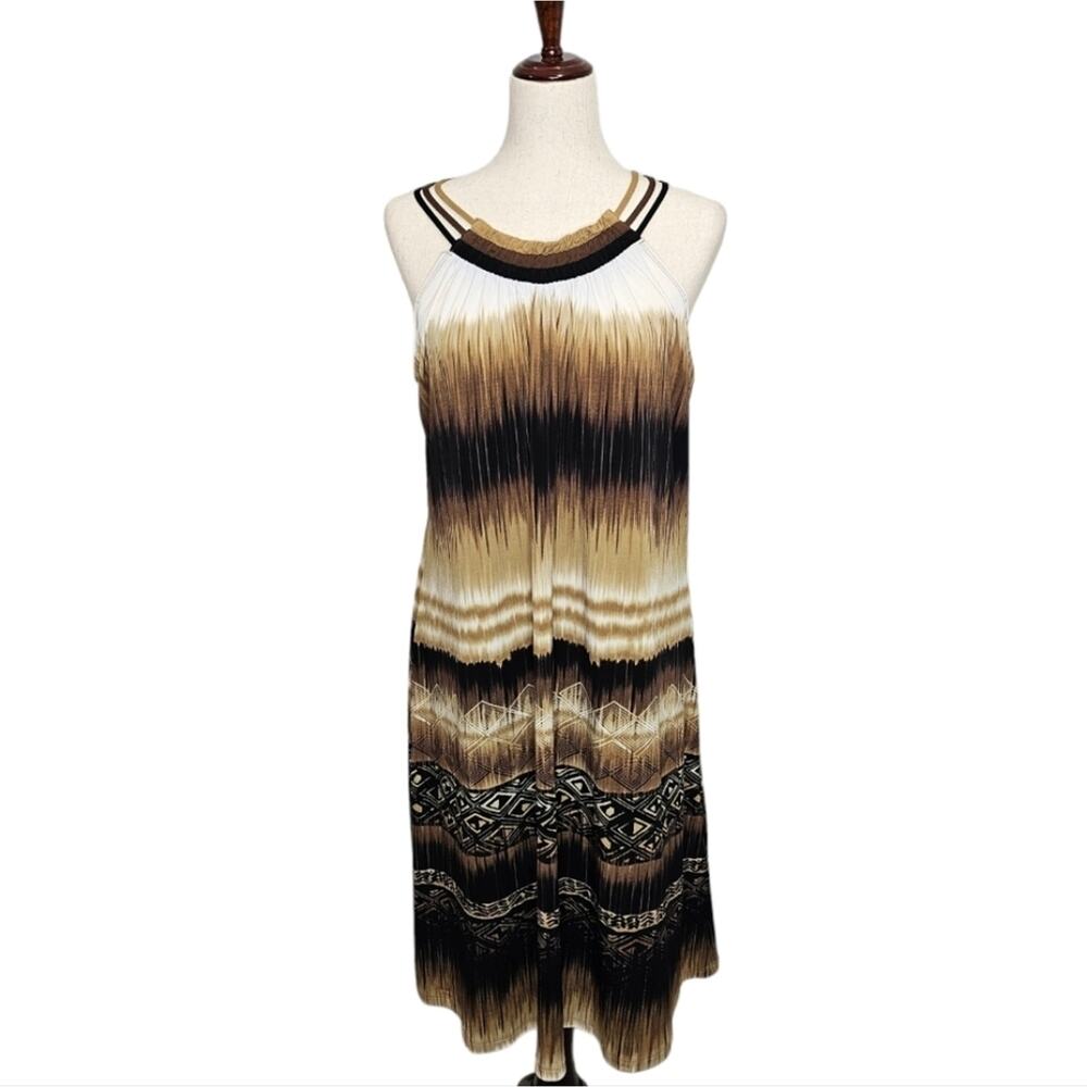 Axcess Liz Claiborne A Line Sleeveless Dress in Beautiful Colors of Brown XL